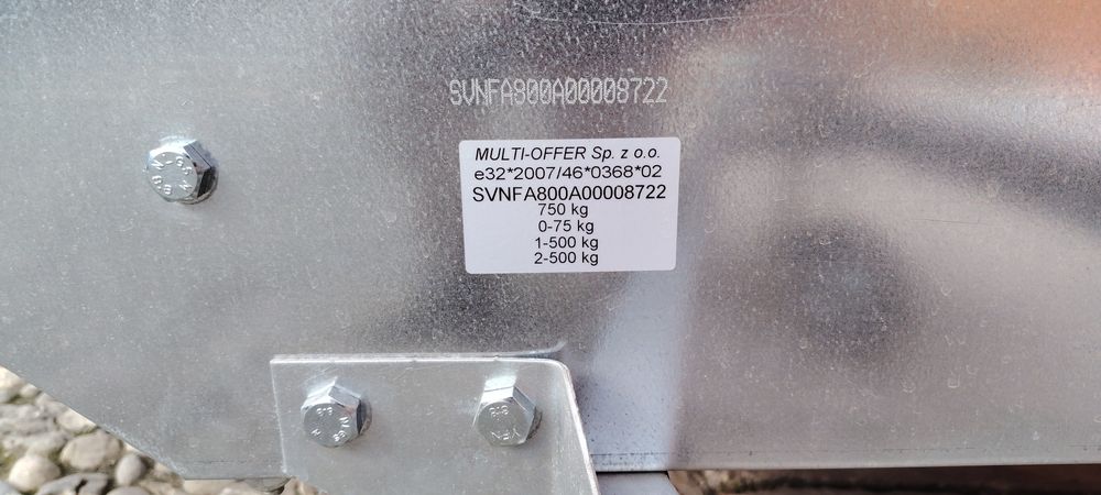 Remorca auto faro magicus 300x150cm 2 axe 750kg