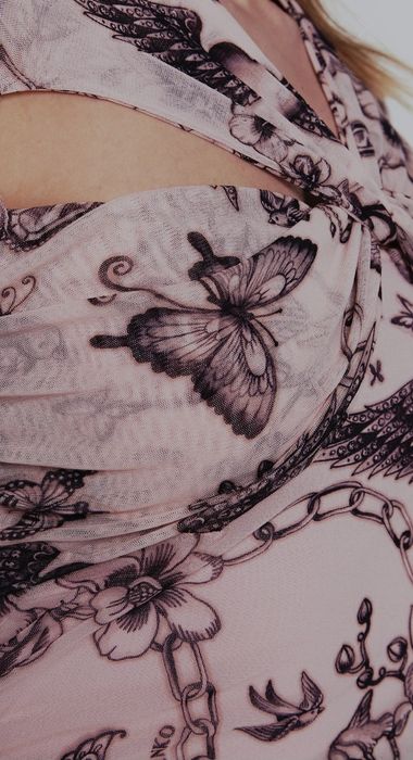 Рокля  "PINKO" в розово и черно