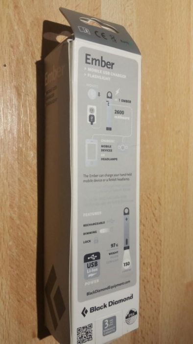 Lanternă + power bank Black Diamond Ember 150 lumeni