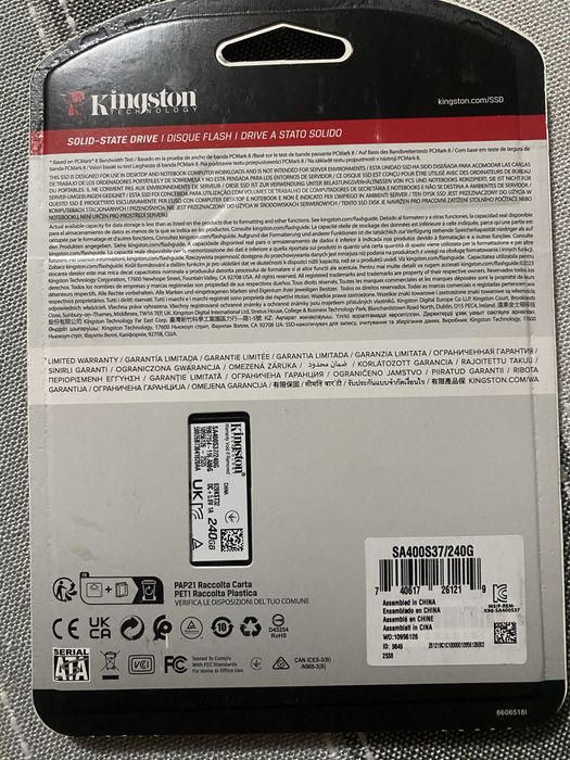 Solid State Drive (SSD) Kingston A400, 240GB, SATA III, 2.5" B1 – Nou, Sigilat