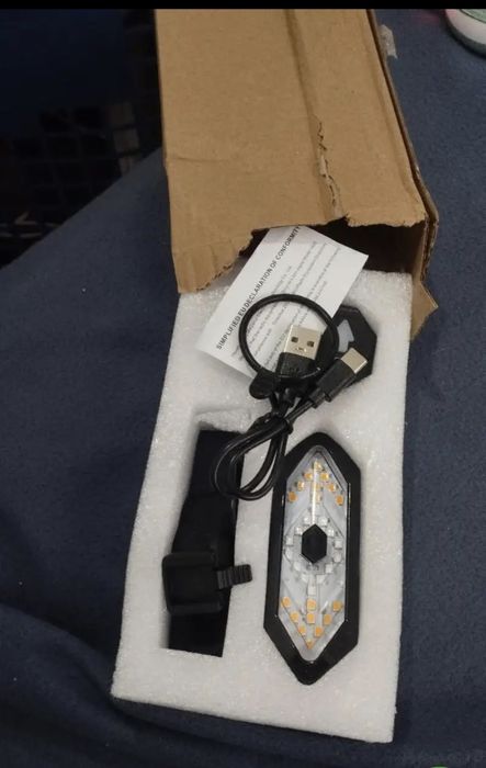 Задна светлина за велосипед с мигач, USB зареждаща се, супер ярка LED