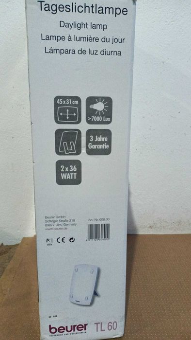 Lampă Cu Lumină Diurnă Nouă Beurer TL60 Dispozitiv Medical Fototerapie