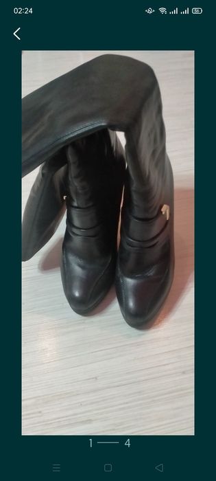 Продам сапоги кожанные