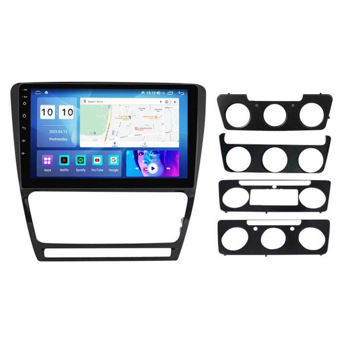 Navigatie Android 14 SKODA OCTAVIA 2  1/8 Gb Waze CarPlay + CAMERA