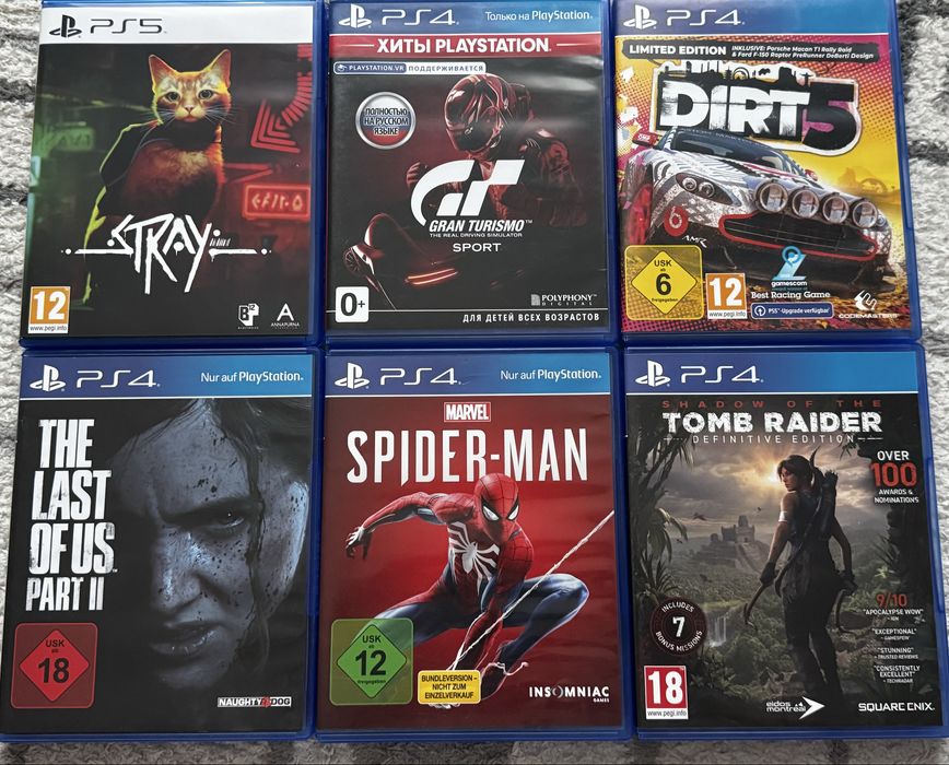 Продам игры на ps4, ps5 в отличном состоянии