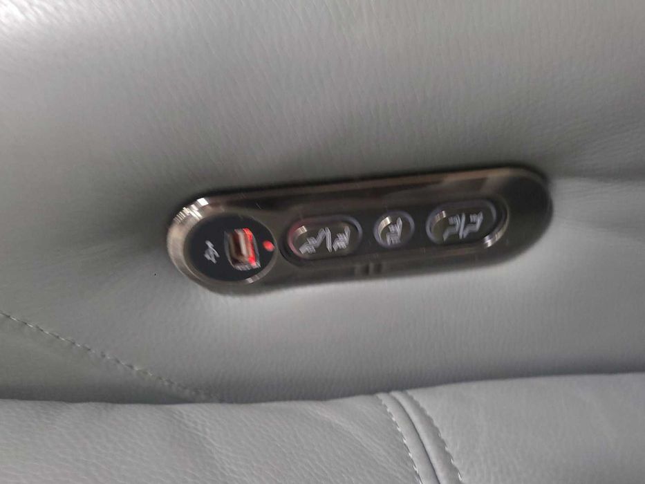 Сив кожен комплект дивани две двойки и табуретка