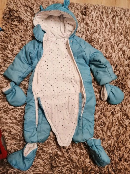 Бебешко зимно гащеризонче ескимосче от шушляк и памук-българско