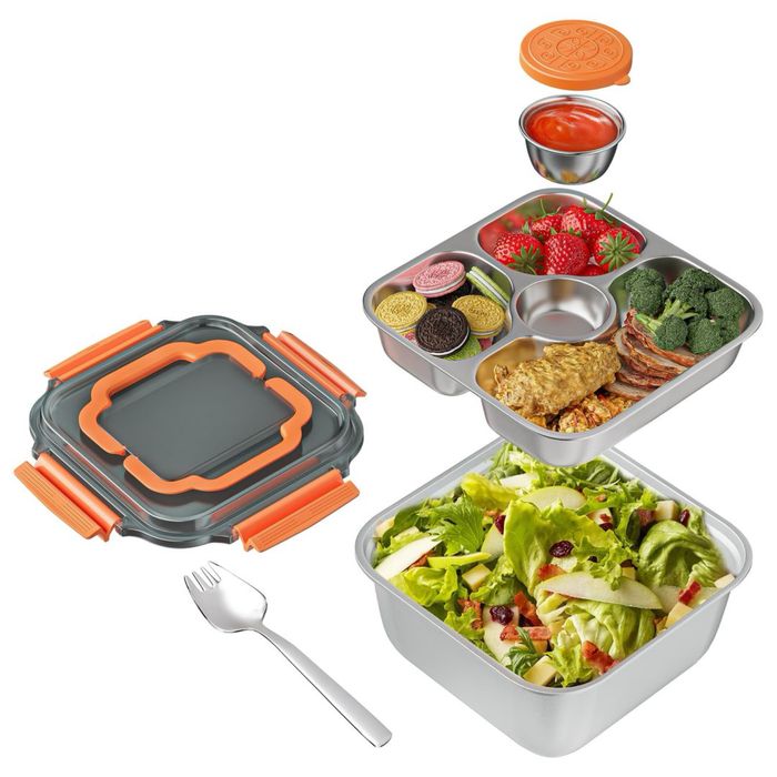 Cutie pranz inox 304 1892 ml Bento box etansa