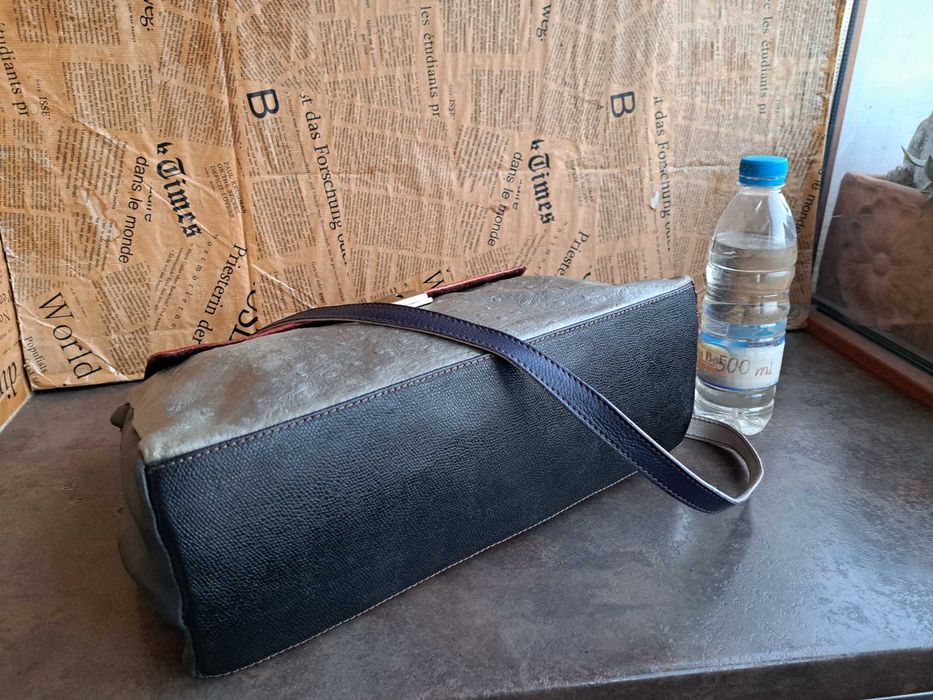 дамска чанта,кожена торба-цветна естествена кожа