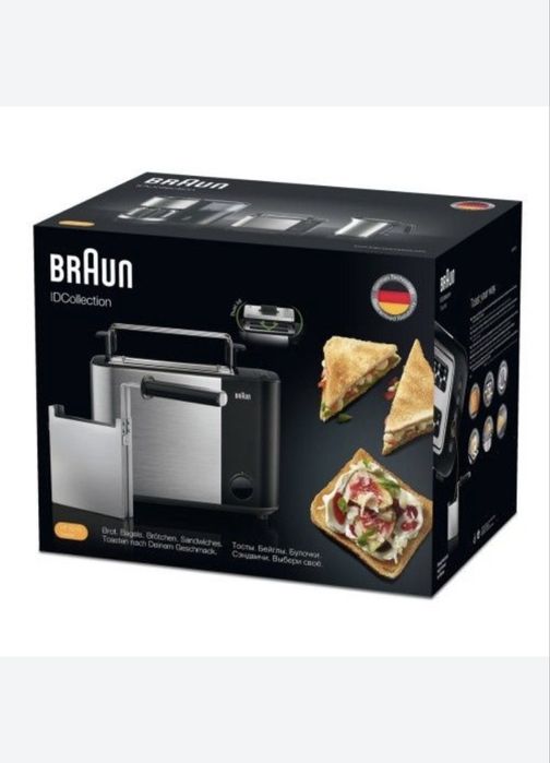 Тостер Braun HT5015BK - СТИЛЬНЫЙ И МОЩНЫЙ для идеальных тостов