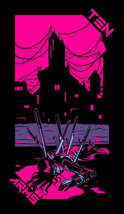 Карты МАК Таро Неоновой луны (Neon Moon Tarot) в жестяном боксе.