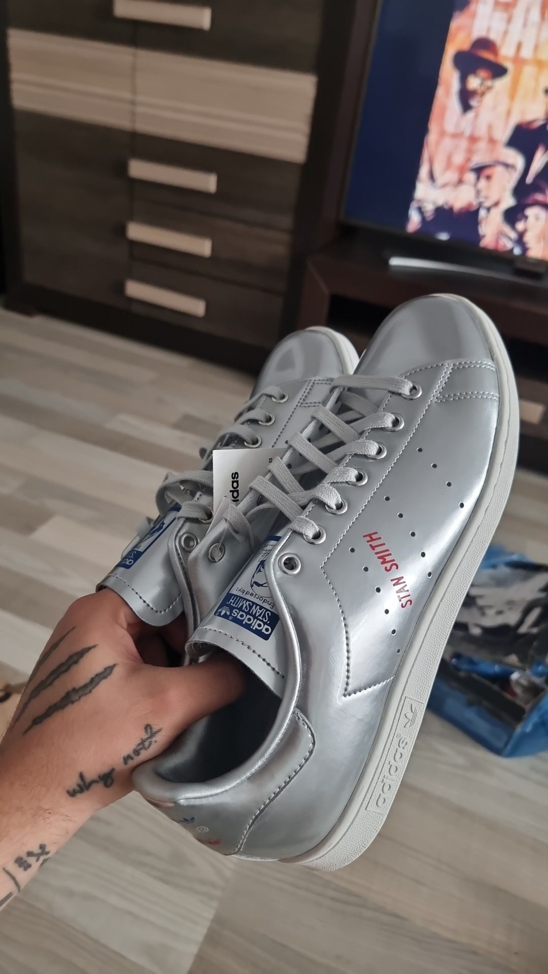 NOI Adidas Stan Smith 44 2 3 Editie Limitata Silver Bucuresti