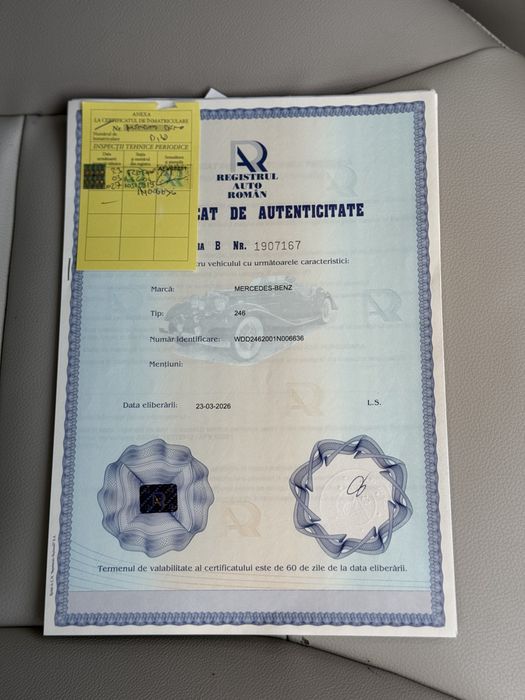 Vand Mercedes B-class An 2012 Motor 1.8 Diesel