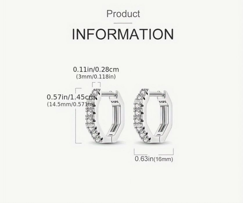 S925 Сребро / Сребърни обеци с цирконий