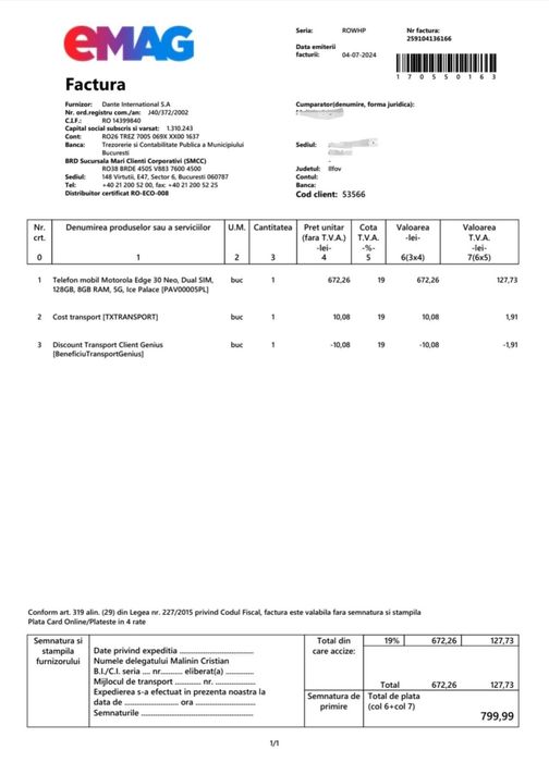 Motorola Edge 30 NEO in garanție, preț fix