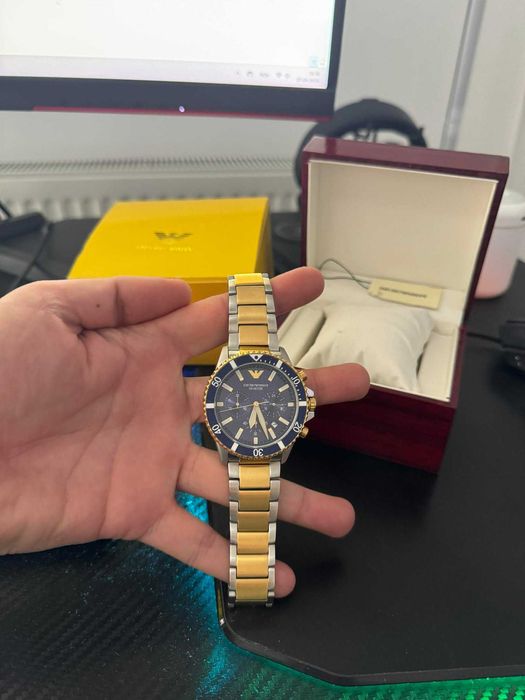 Ceas Original Emporio Armani suflat cu AUR 14 K