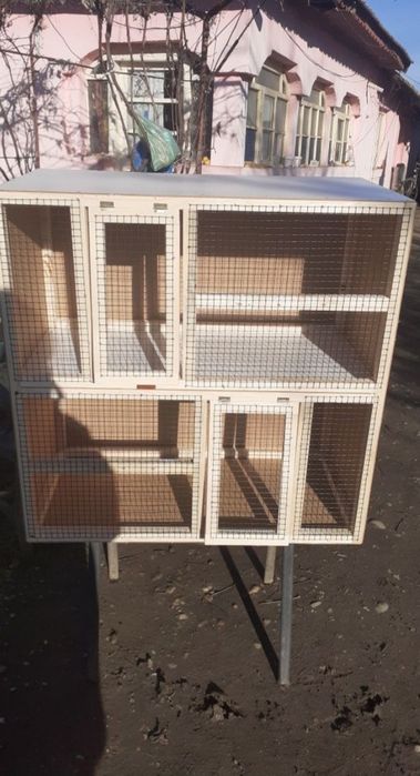 Cușcă dubla pentru împerechat porumbei 
Lungime 80 cm