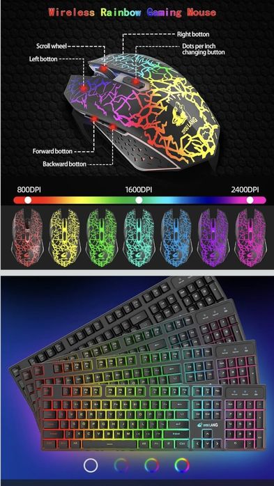 Гейминг сет клавиатура и мишка  ZIYOU LANG T3
