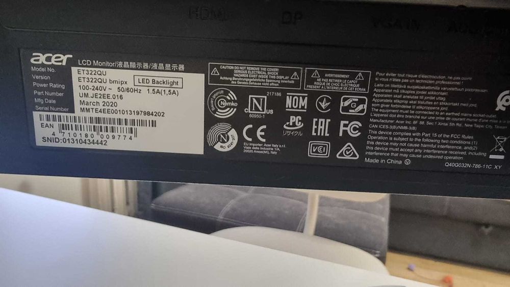 Монитор Aser ET322QU