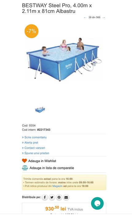 Piscina Bestway 4x2,11m