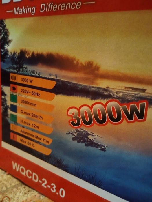 Pompa de apa murdara 3000w nouă