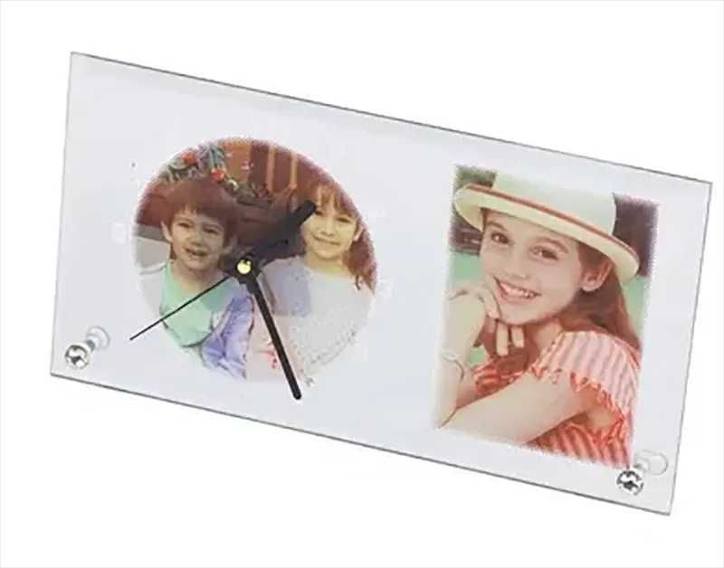 Ceas din sticla personalizat – model dreptunghi