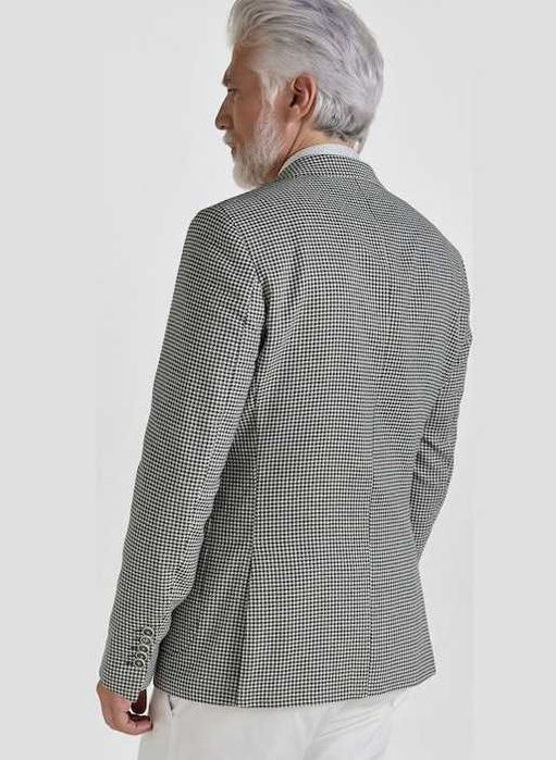 Sacou blazer casual 42 XL de lux Club Of Gents lana moale Houndstooth
