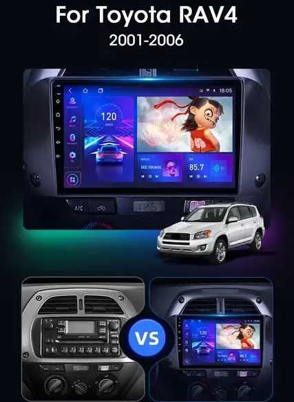 Мултимедия Двоен дин за Toyota RAV4 Дин екран навигация Android RAV 4