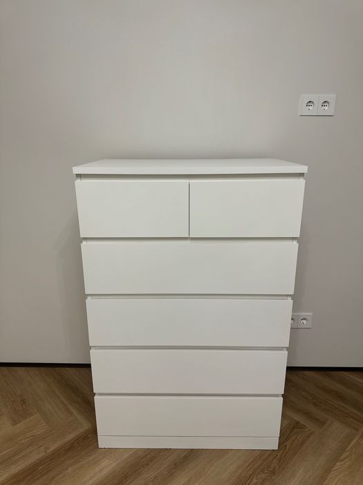 Комод IKEA Мальм 80x48x123 белый