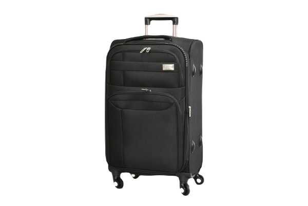 Куфар Текстил Малък 59 х 37 х 22 см - Черен/Червен/Син