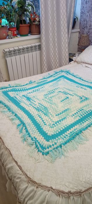 Плед детский голубой