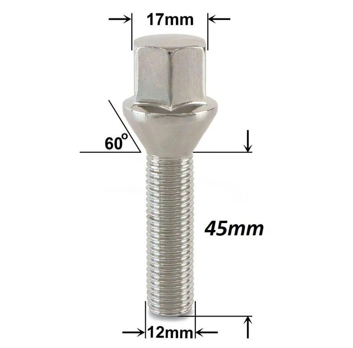Болт за джанти тип конус 12мм x 1.50мм