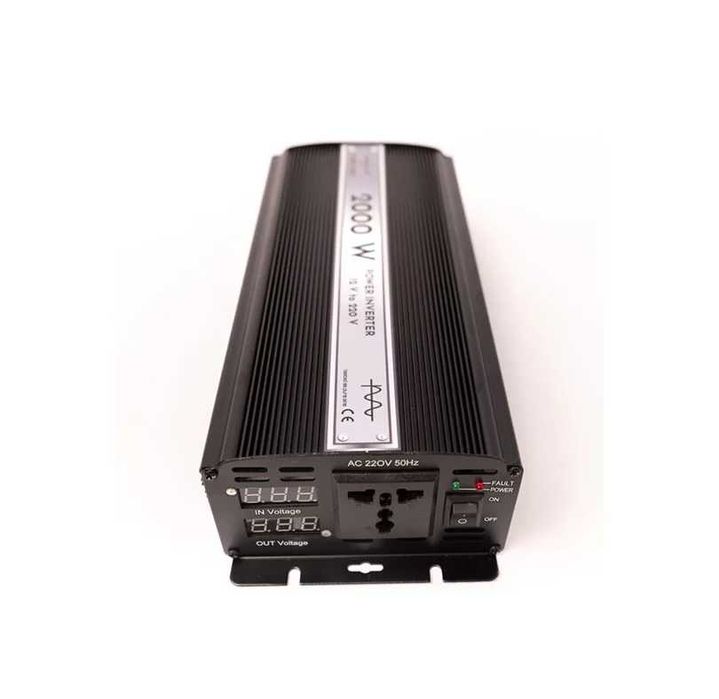 Invertor 12v/24v 2000w Auto/Rulota/Panouri Solare Unda Sinusoida Pura