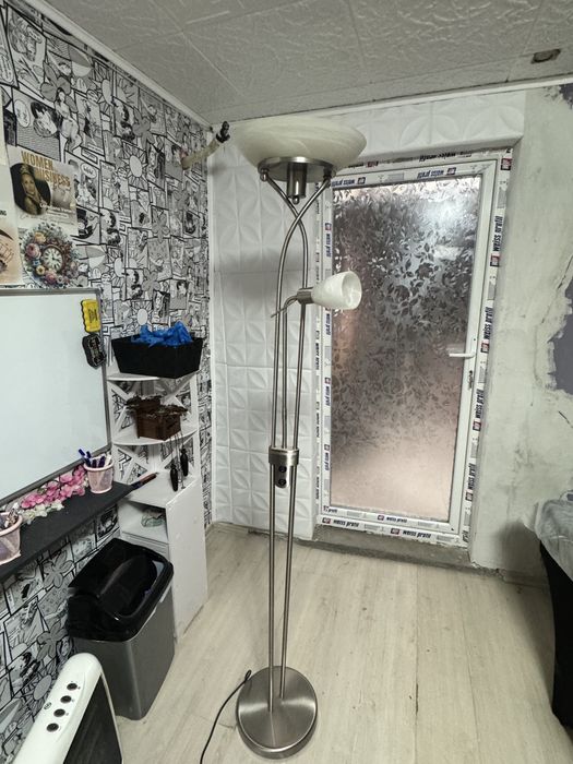 Lampa cu dou becuri din otel