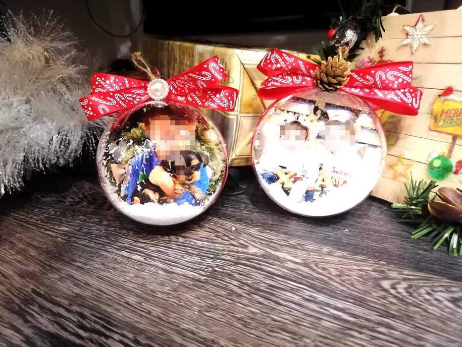 Коледни топки със снимка