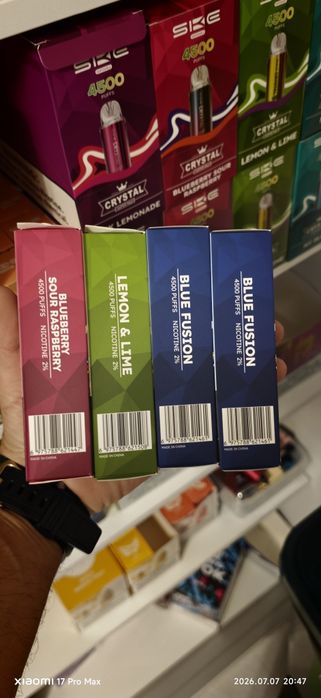 Pachet 10 Bucati Vape 4500 Puffs Fiecare Crystal