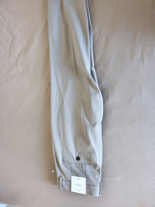 Pantaloni eleganti bej Slim Fit H&M noi cu eticheta