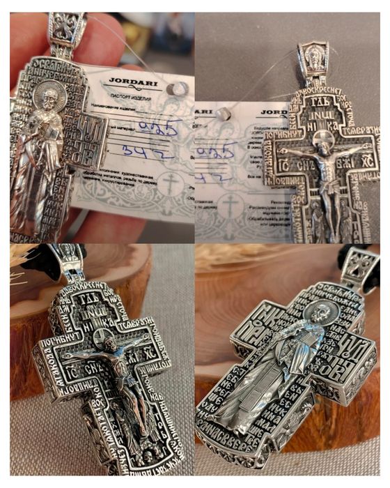 Крест Серебро Чистое 925пр.Ручной Работы, Браслет,Исклюзив.Шедевр.Штуч