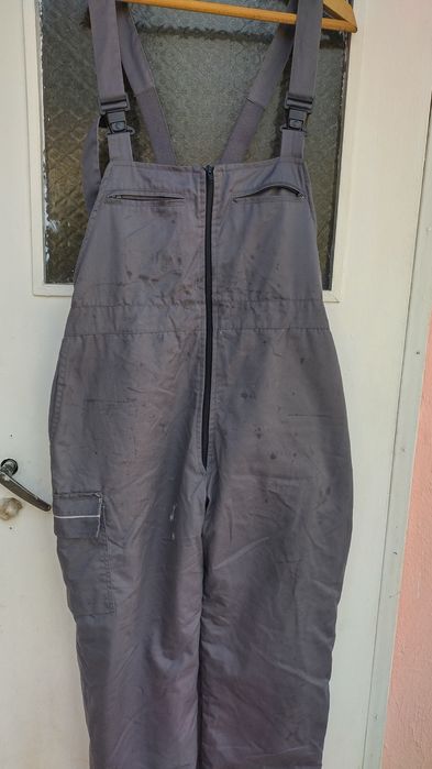 Работен гащеризон зимен и мъжко вълнено палто