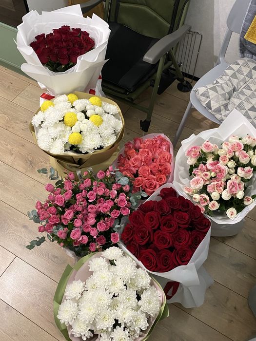 Цветы букеты разные виды