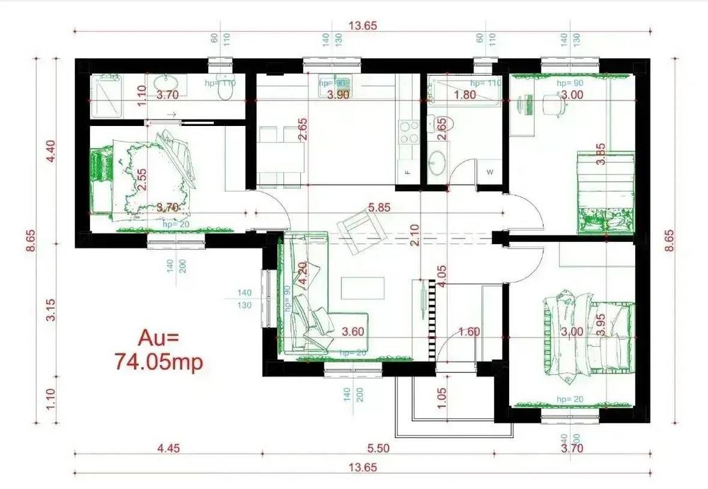 Casa De Vanzare 3 Camere |Afumati Deal Canalizare|Incalzire Pardoseala