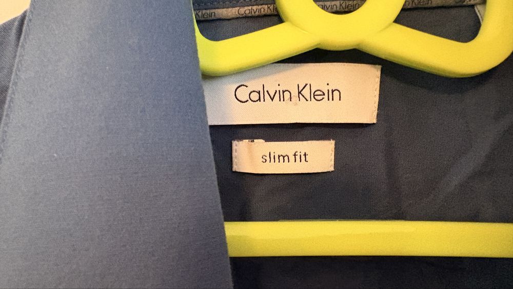 Genuine Calvin Klein Shirt slim fit “15 1/2”  риза royal blue