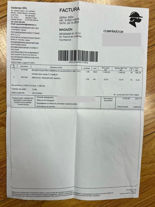 Boiler electric Ferolli