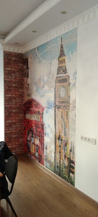 Поклейка.обоев.обои