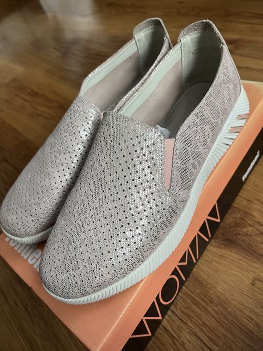 Ежедневни обувки от естествена кожа в бледорозов цвят