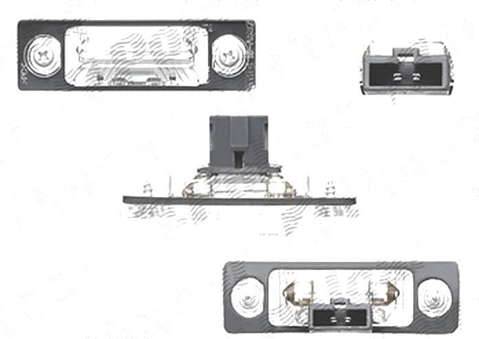 Lampa numar Seat Alhambra (7v8/7v9), 02.2001-06.2010; Vw Sharan (7m), 04.2000-04.2010, spate, Stanga = Dreapta, C5W; cu becuri, TYC