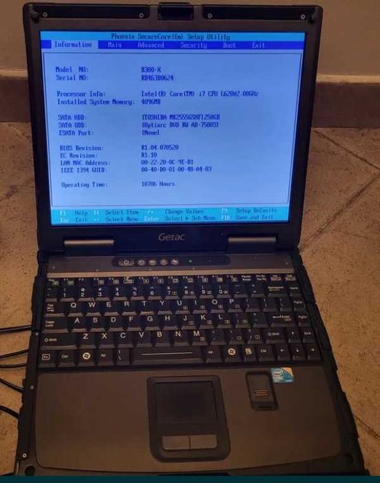 Laptop militar Getac uz auto diagnoza, agricultura, industrie, Intel