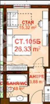 Едностаен апартамент в Сарафово 675-23348