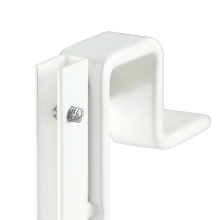 Струбцина CLAMP HOLDER-L90 с вертикальным П-держателем вывесок отгибом