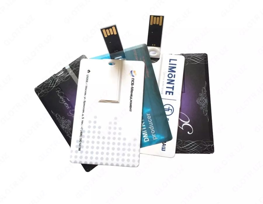 Флешка-визитка, Флешка-карта. пластик 16гб